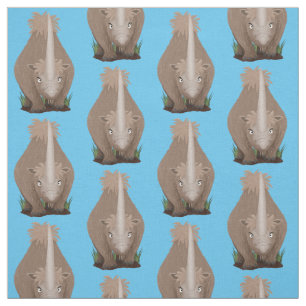 Tissu Caricature en élasmère de rhinocéros laineux