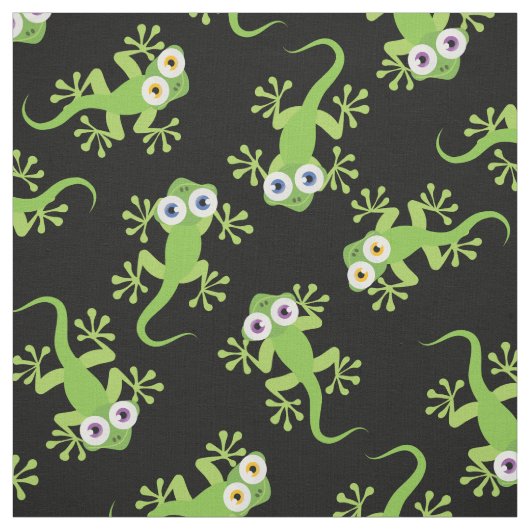 Tissu Caricature Gecko pour enfants Lizards mignon (Échantillon)