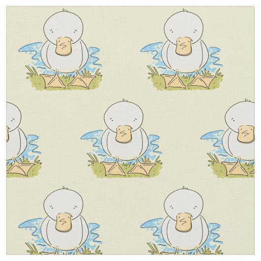 Tissu Caricature jaune mignon pour canard bébé (Fermer)
