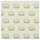 Tissu Caricature jaune mignon pour canard bébé (Échantillon)
