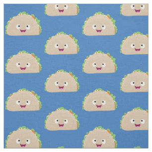 Tissu Caricature joli sourire taco dessin animé