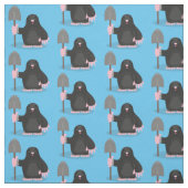 Tissu Caricature mole joyeux (Échantillon)