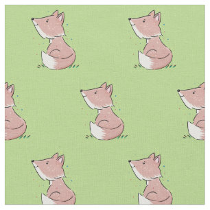 Tissu Caricature pour bébé renard