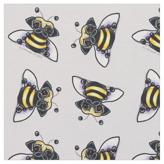 Tissu Carlin Bumble Bees Lilac Grey (Fermer)