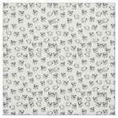 Tissu Carlin chien motif (Échantillon)