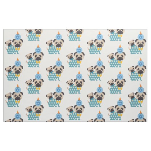 Tissu Carlins Hanoukka Fabric (Fat Quarter)