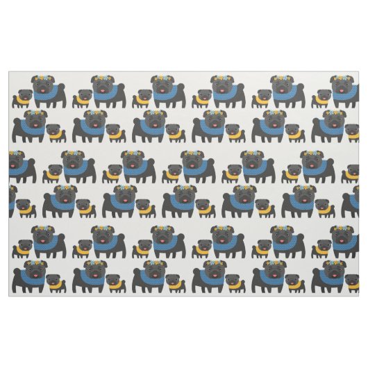 Tissu Carlins noirs 2 (Fat Quarter)