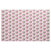 Tissu Carlins - rose et vert (Yard)