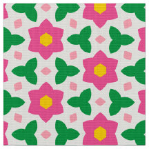 CARNIVAL - Fleurs botaniques roses sur florale mig