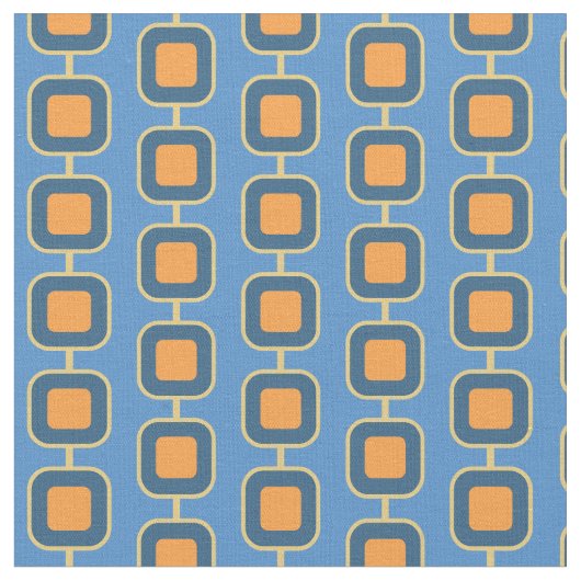 Tissu Carré bleu et orange (Fermer)