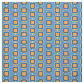 Tissu Carré bleu et orange (Échantillon)