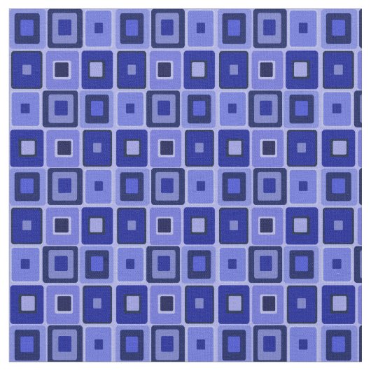 Tissu Carré bleu mod (Fermer)