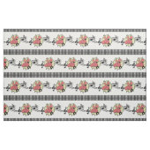 Tissu Carré Danse Couple Rouge Chèque robe Black Chèque (Fat Quarter)