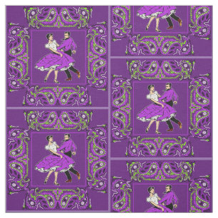 Tissu Carré Danse Couple Violet Et Violet Bandana 2