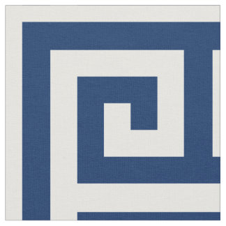 Tissu Carré suppléant de la Marine Motif clé grecque