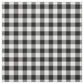 Tissu Carreau Gingham Blanc & Noir (Échantillon)