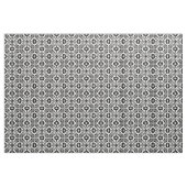 Tissu Carreau marocain - blanc avec fond noir (Yard)