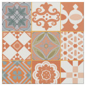 Tissu Carreau marocain orange (Fermer)