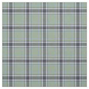 Tissu Carreaux Charbon de Terre Verte des Highlands