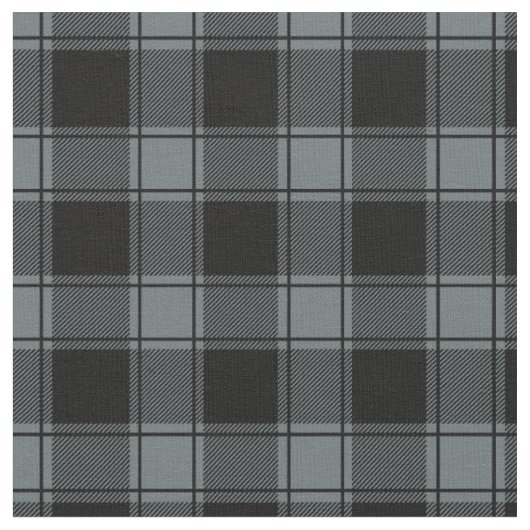 Tissu Carreaux de buffle gris bleu et noir (Fermer)