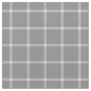 Tissu Carreaux gras Charbon & Blanc avec Accents Gris