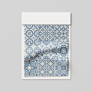Tissu Carreaux Méditerranéens, Marocains, Majolique, Azu