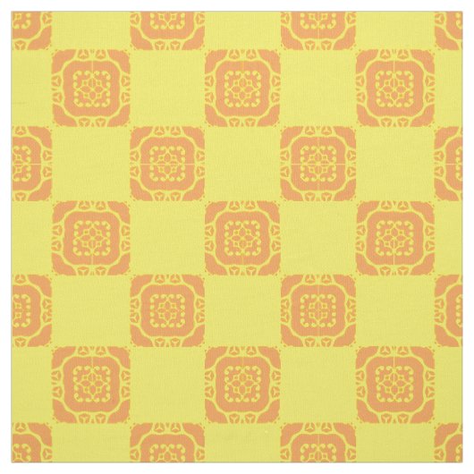 Tissu - Carreaux orange (Échantillon)