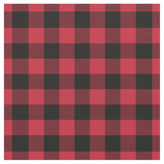 Tissu Carreaux Rouge et Noir Gingham (Fermer)