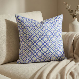 Tissu Carrelage bleu et blanc Azulejo Carrelage Damas