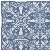 Tissu Carrelage bleu et blanc de la marine Delft Dedham (Échantillon)