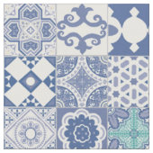 Tissu Carrelage marocain bleu pastel (Fermer)