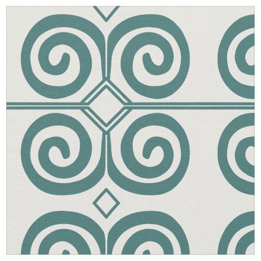 Tissu Carrelage Marocain Vert Turquoise (Fermer)