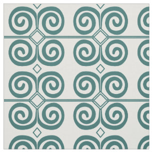 Tissu Carrelage Marocain Vert Turquoise