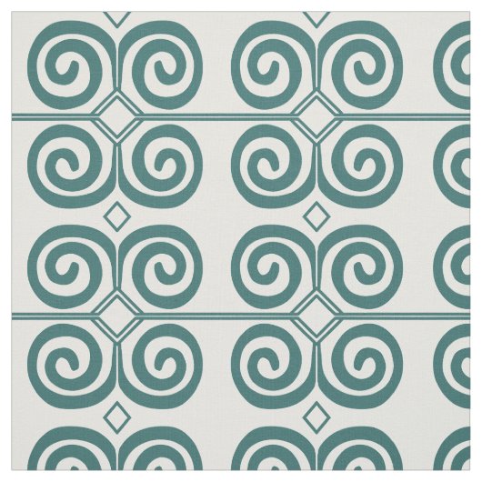 Tissu Carrelage Marocain Vert Turquoise (Échantillon)