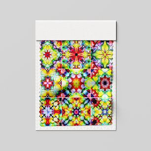 Tissu Carrelage méditerranéen, Carreaux d'encre d'alcool