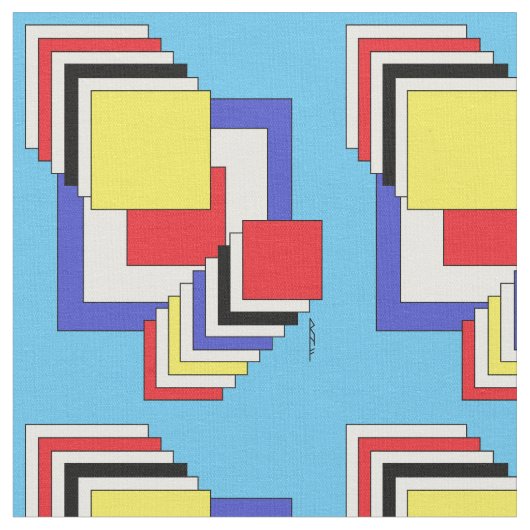 Tissu Carrés Abstraits (Fermer)