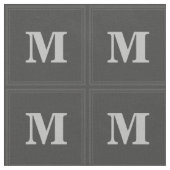 Tissu Carrés au charbon de monogramme (Fermer)