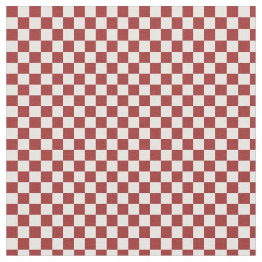 Tissu Carrés Checkered rouges et blancs (Fermer)