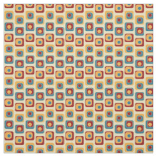Tissu Carrés de couleur vive rétro