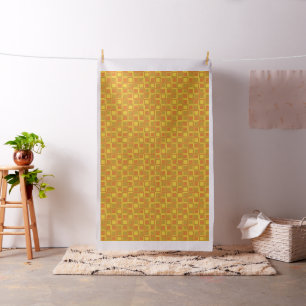 Tissu Carrés de style Orange des années 70