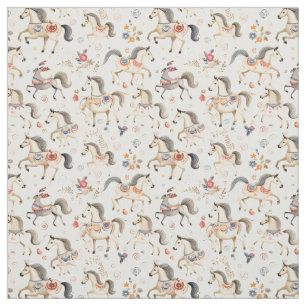 Tissu Carrousel de Galloping : Cheval Whimsy