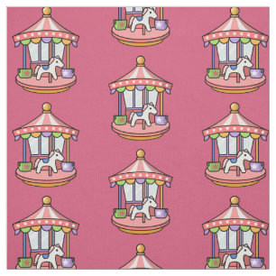 Tissu Carrousel rose