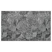 Tissu Carte Abstraite - Noir sur Blanc (Fat Quarter)