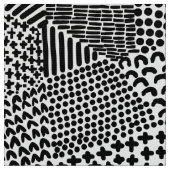 Tissu Carte Abstraite - Noir sur Blanc (Fermer)
