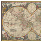 Tissu Carte antique du monde (Échantillon)