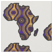 Tissu Carte de l'Afrique de l'or pourpre (Fermer)