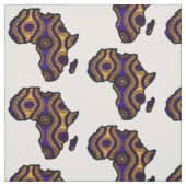 Tissu Carte de l'Afrique de l'or pourpre (Échantillon)