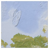Tissu Carte de Mercator du monde (Échantillon)