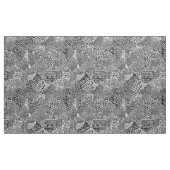 Tissu Carte de patchwork Abstrait - Blanc sur Noir (Yard)