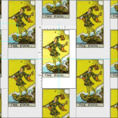 Tissu Carte d'imbécile de tarot de Cavalier-Waite (Carreau)